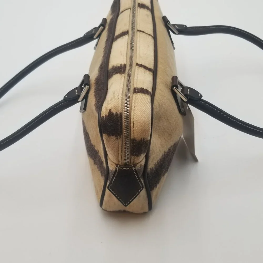 Valentino Garavani vintage animal print beige brown shoulder bag - Picture 5 of 12